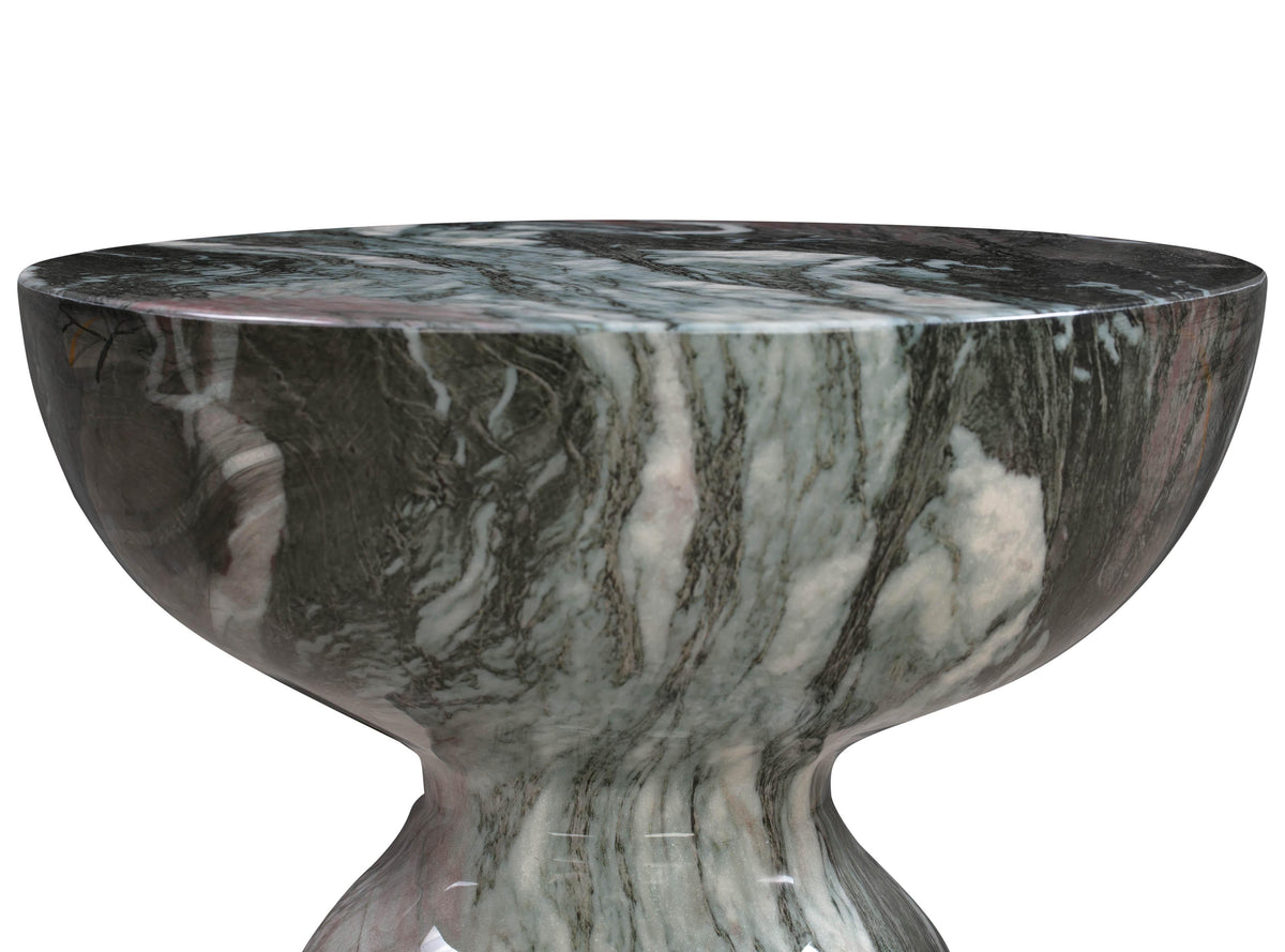 Rue Grey and Blush Marble Side Table - UK