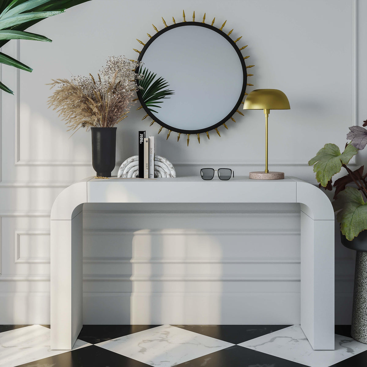 Hump White Console Table - UK