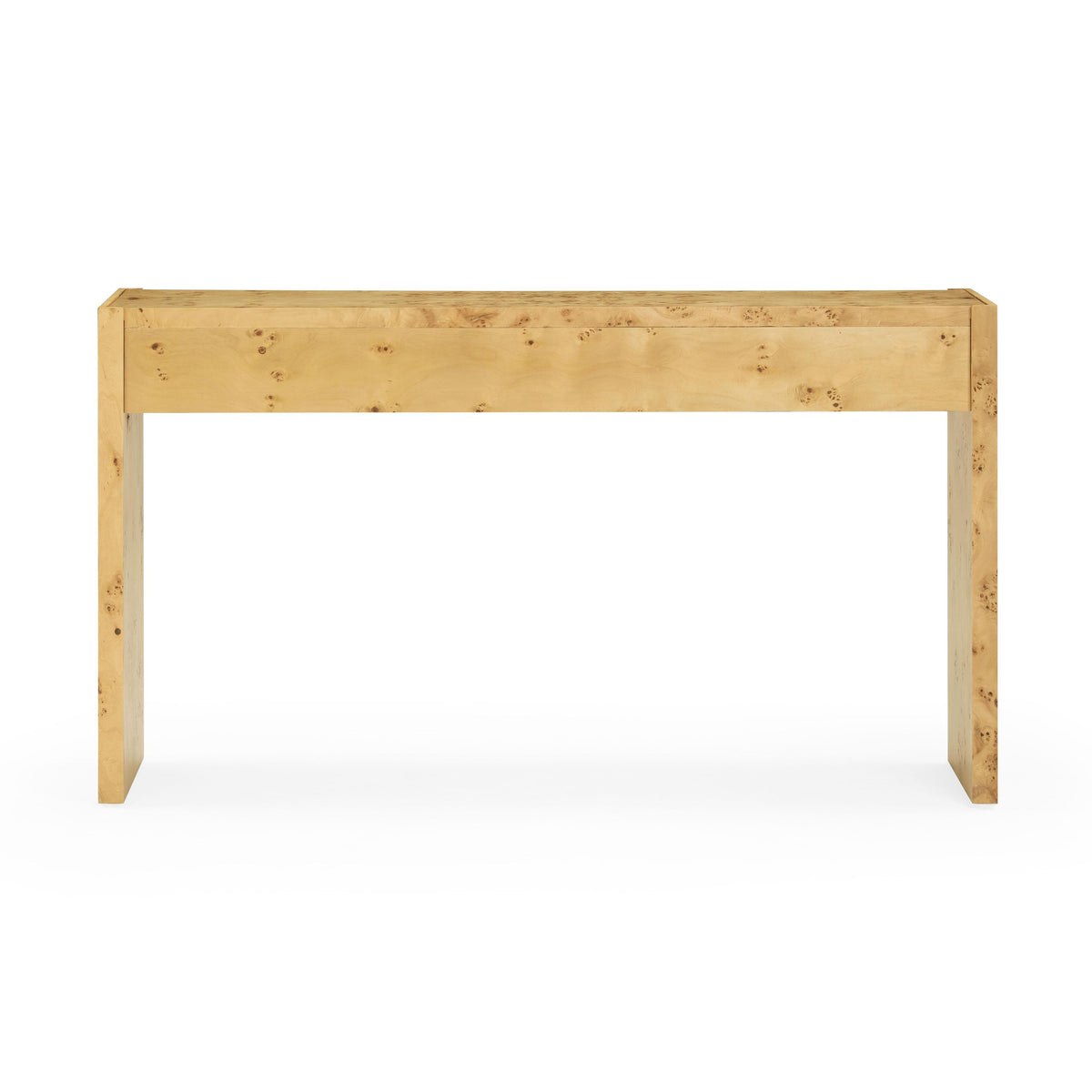 Brandyss Natural Burl Console Table