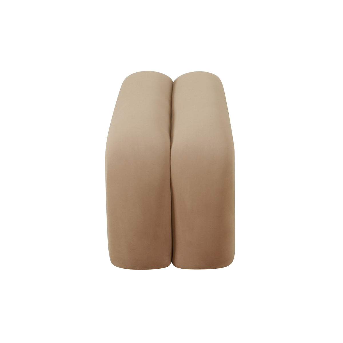 Leigh Taupe Velvet Channeled Bench - UK