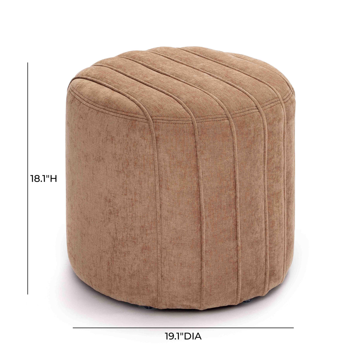 Pouch Rust Chenille Ottoman