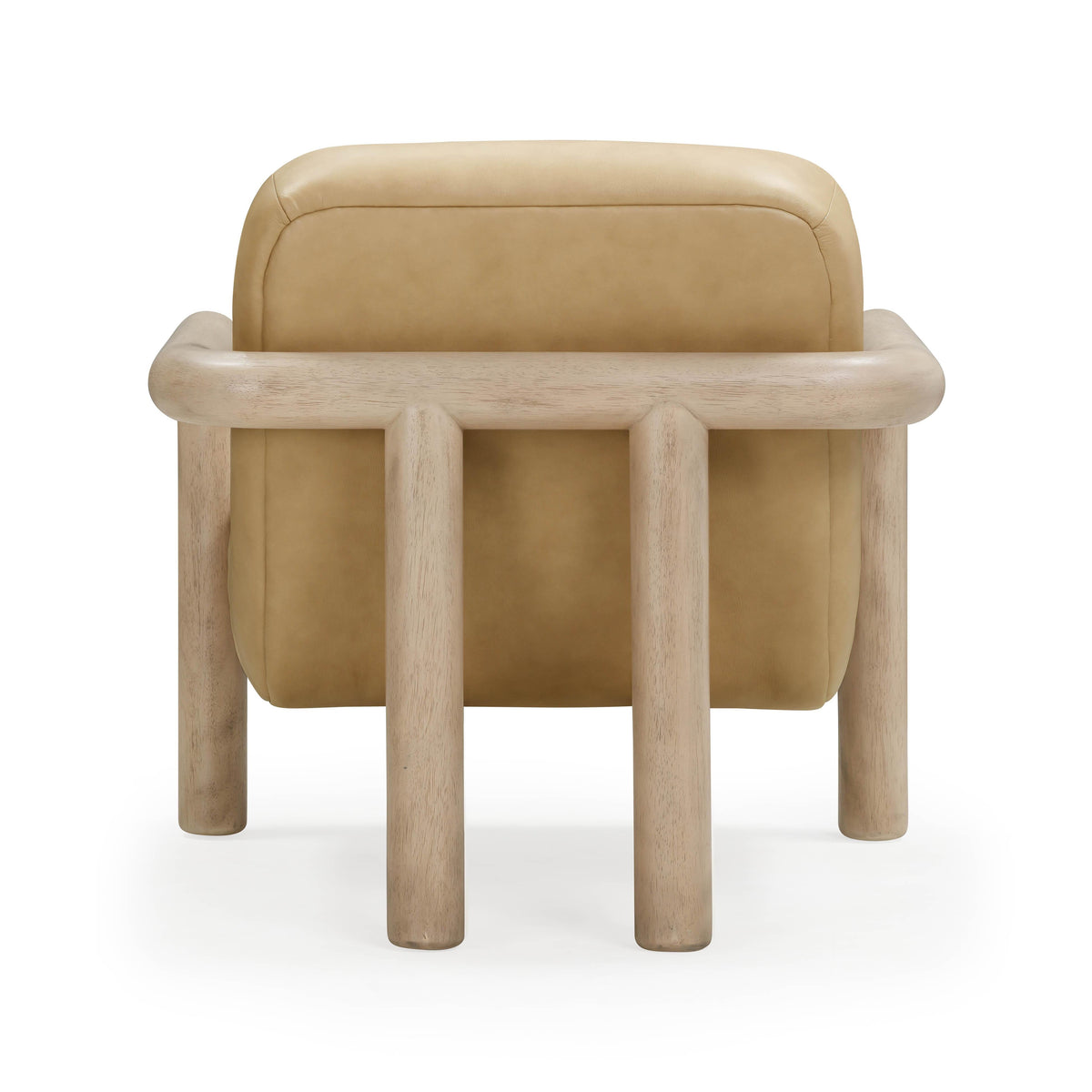Bekah Tan Genuine Leather Accent Chair