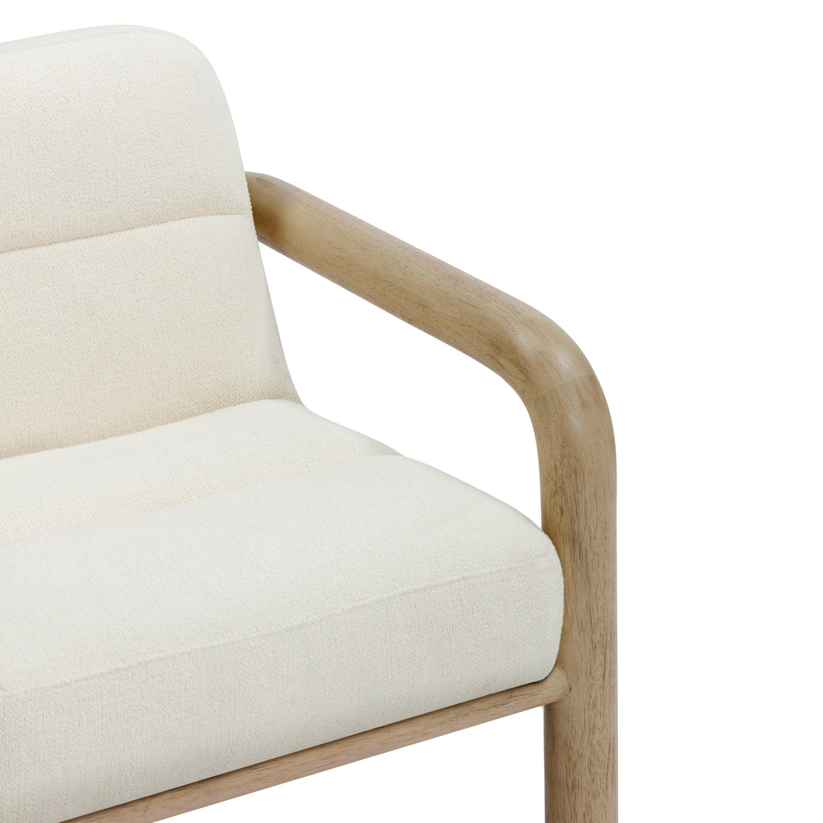 Bekah Cream Texture Weave Accent Chair