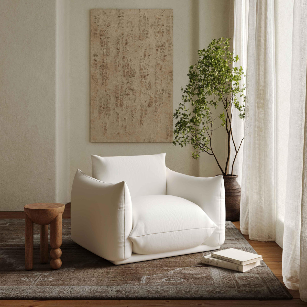 Saint Tropez Pearl Stuffed Armchair - UK