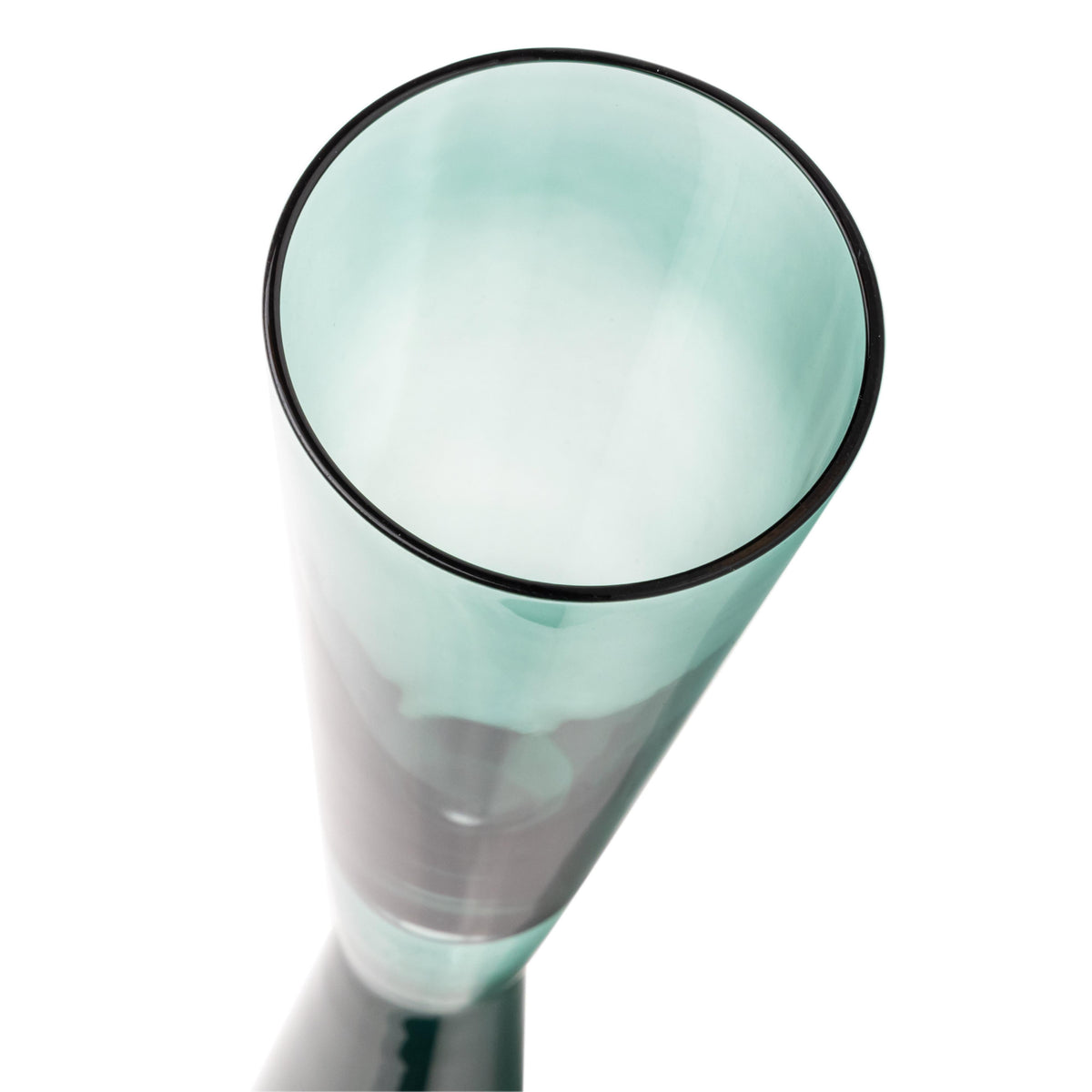Flute Green Champagne Glasses - Set of 4
