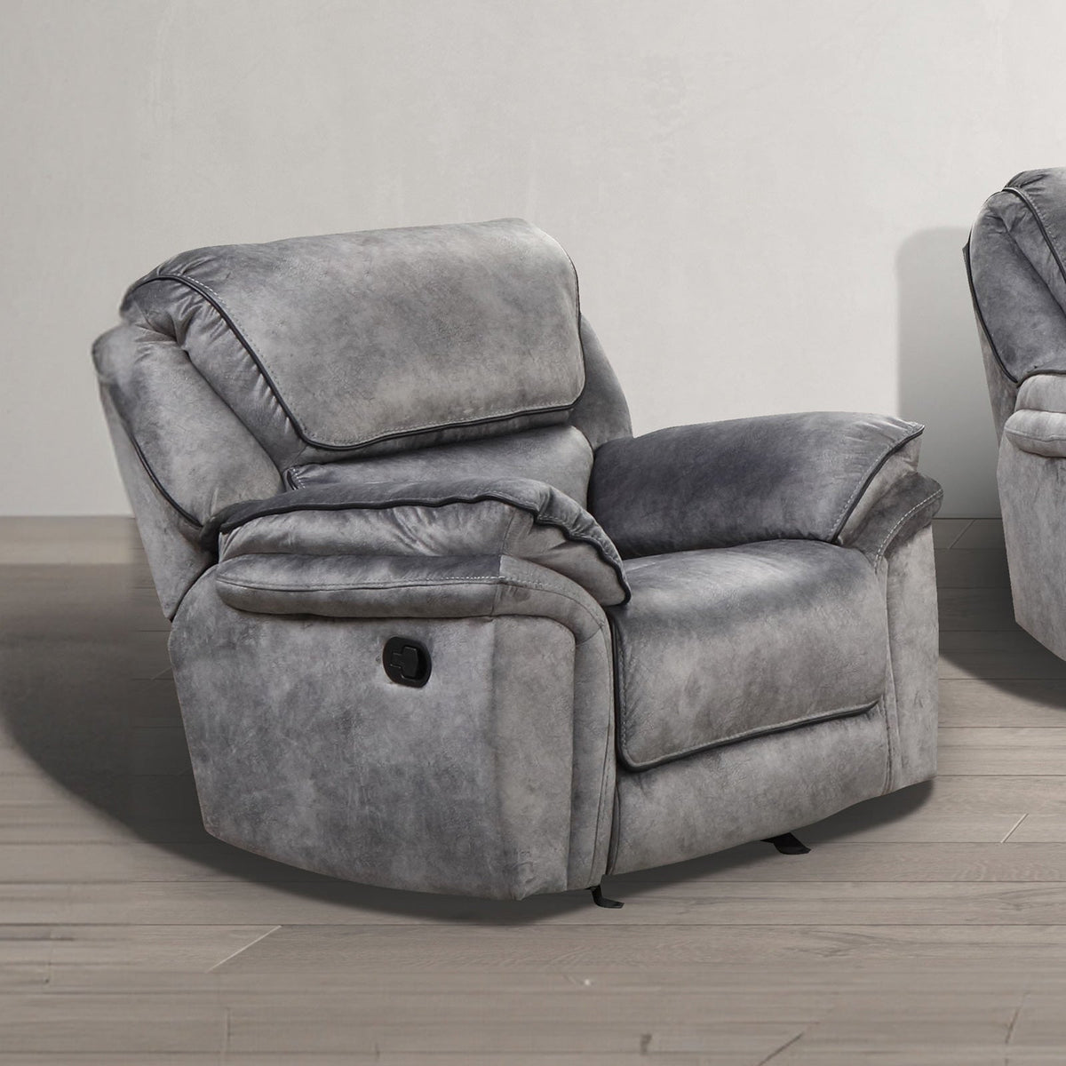 Themis Gray Transitional Reclining Living Room Set