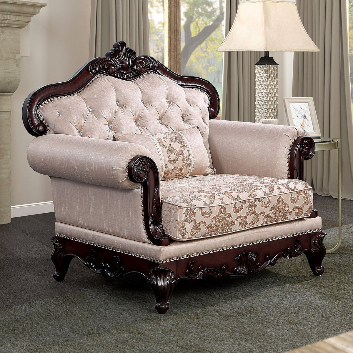 Veracruz Dark Cherry/Light Brown Traditional Living Room Set