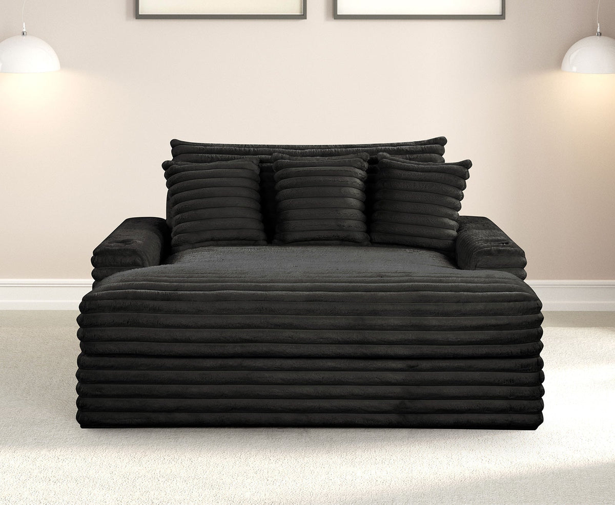 Veyrier Black 2 Arm Chaise