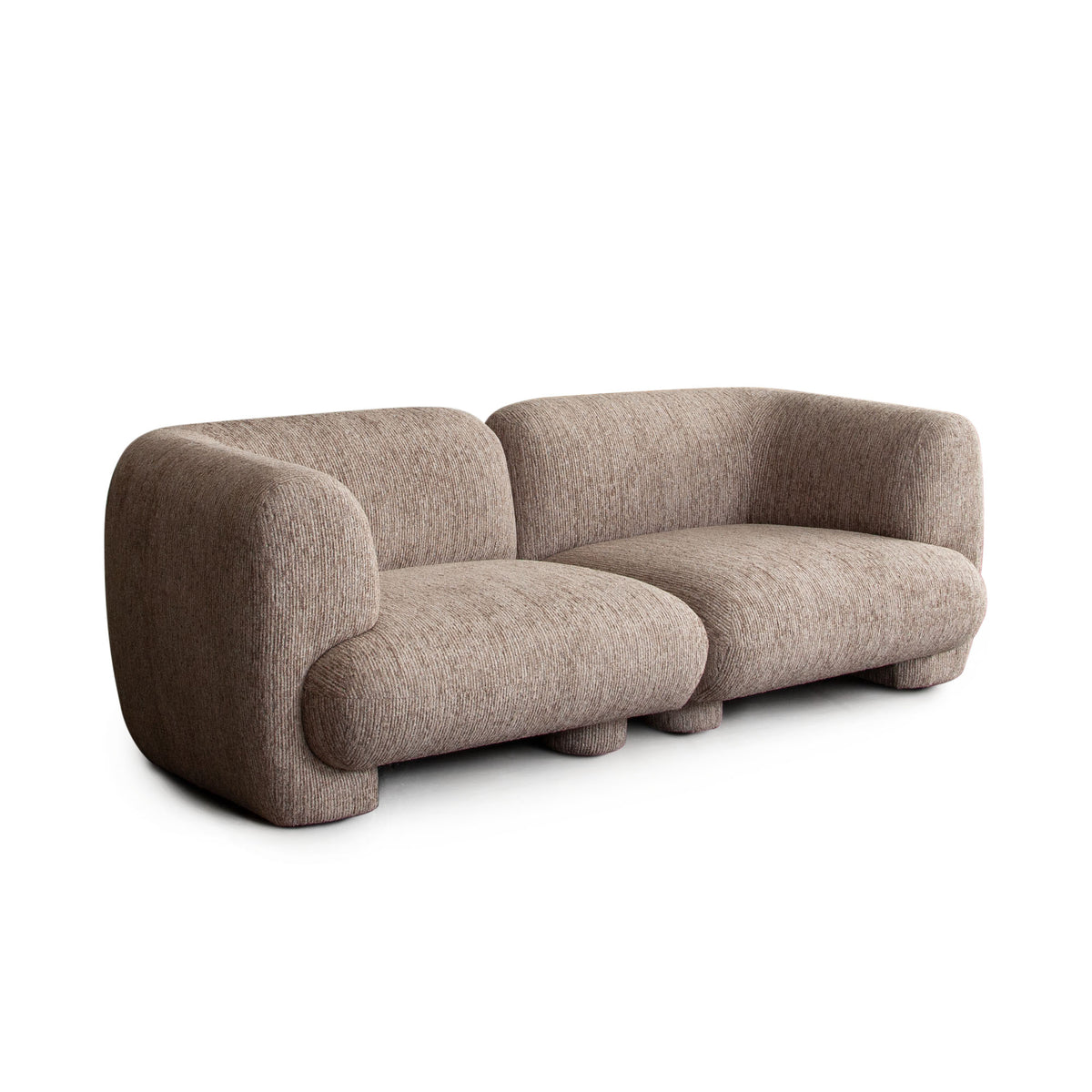 Wren 2PC Modular Sofa in Bark Polyester Fabric
