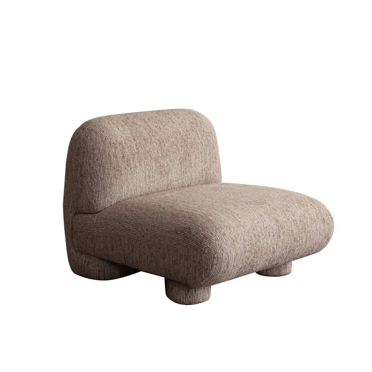 Wren Armless Chair in Bark Polyester Fabric