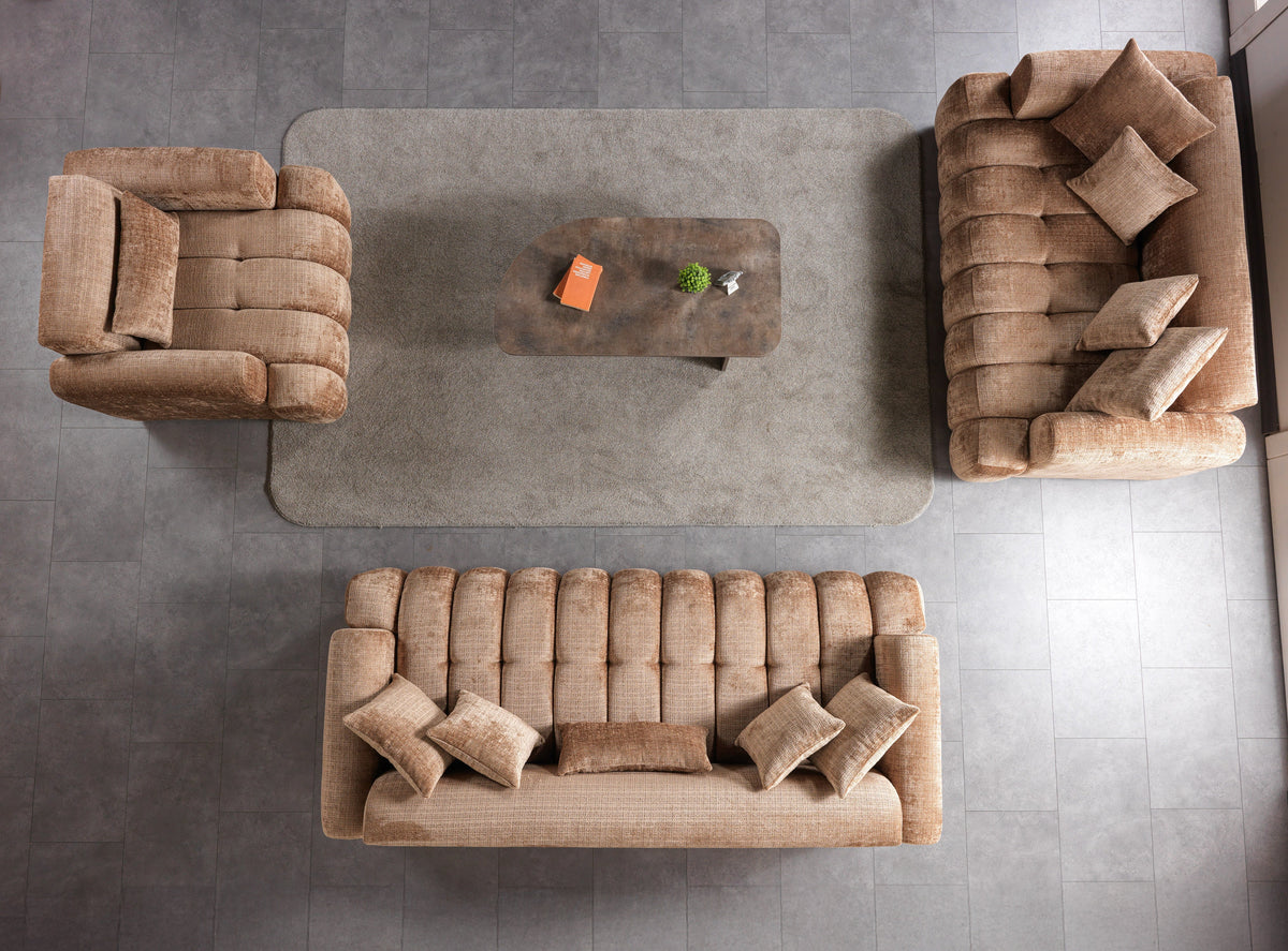 Yulia Coffee Boucle Chair
