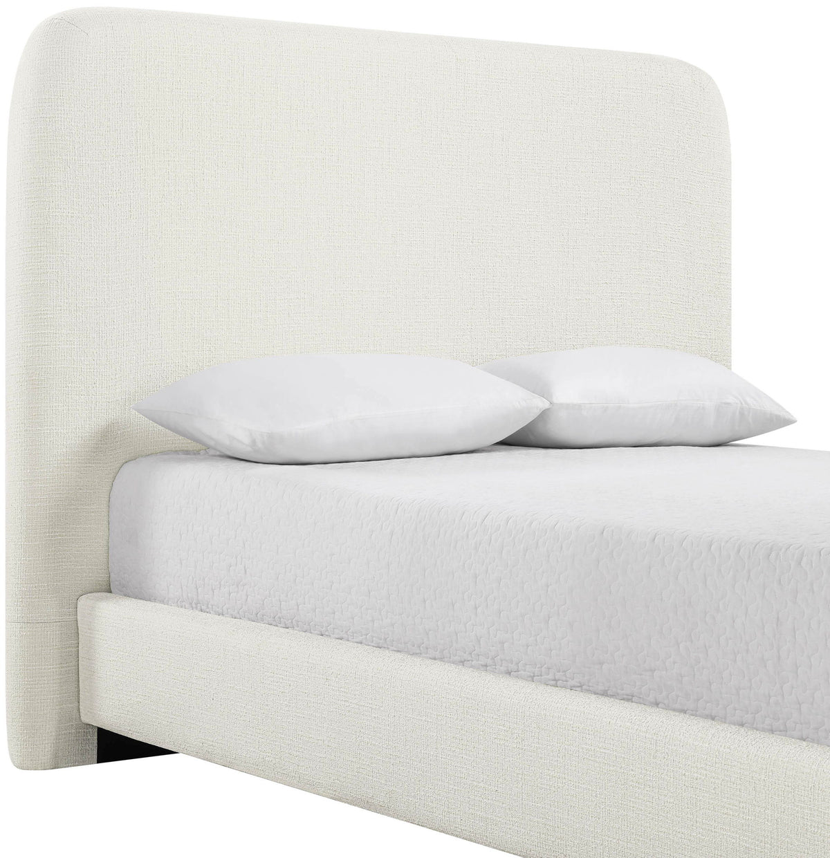 Fira - Linen Textured Fabric Upholstered Bed