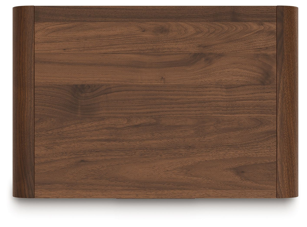 Fortlorn - Two Drawer Night Stand - Walnut Brown