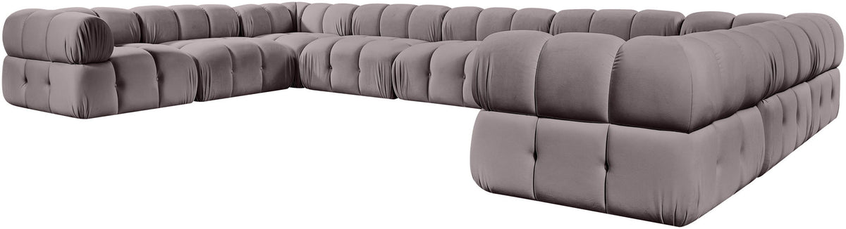 Orin - Velvet Performance Fabric Upholstered 9 Piece Sectional