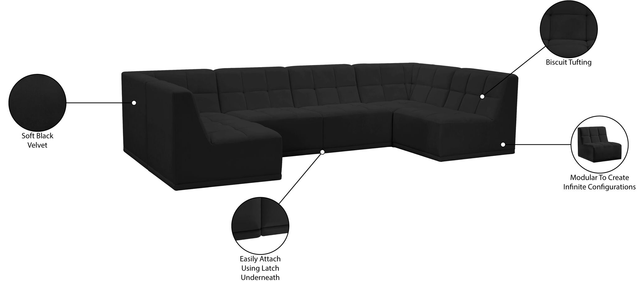 Relax - 6 Piece Modular Sectional