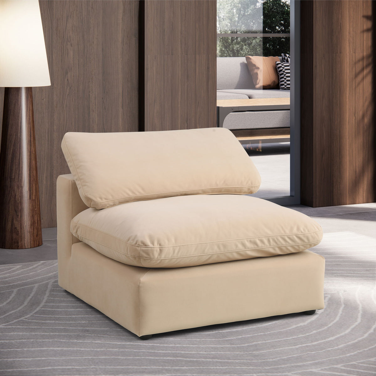 Comfy - Velvet Armless Chair