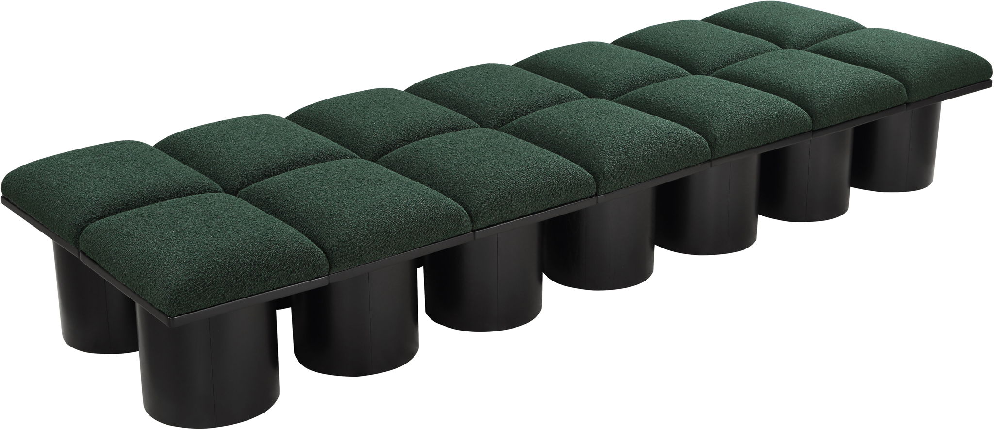 Pavilion - 14 Piece Modular Bench With Black Base
