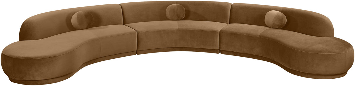 Avra - 177.5" Velvet Performance Fabric Upholstered Sectional