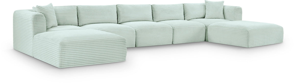 Shaggy - 7 Piece Modular Sectional With 2 Ottomans