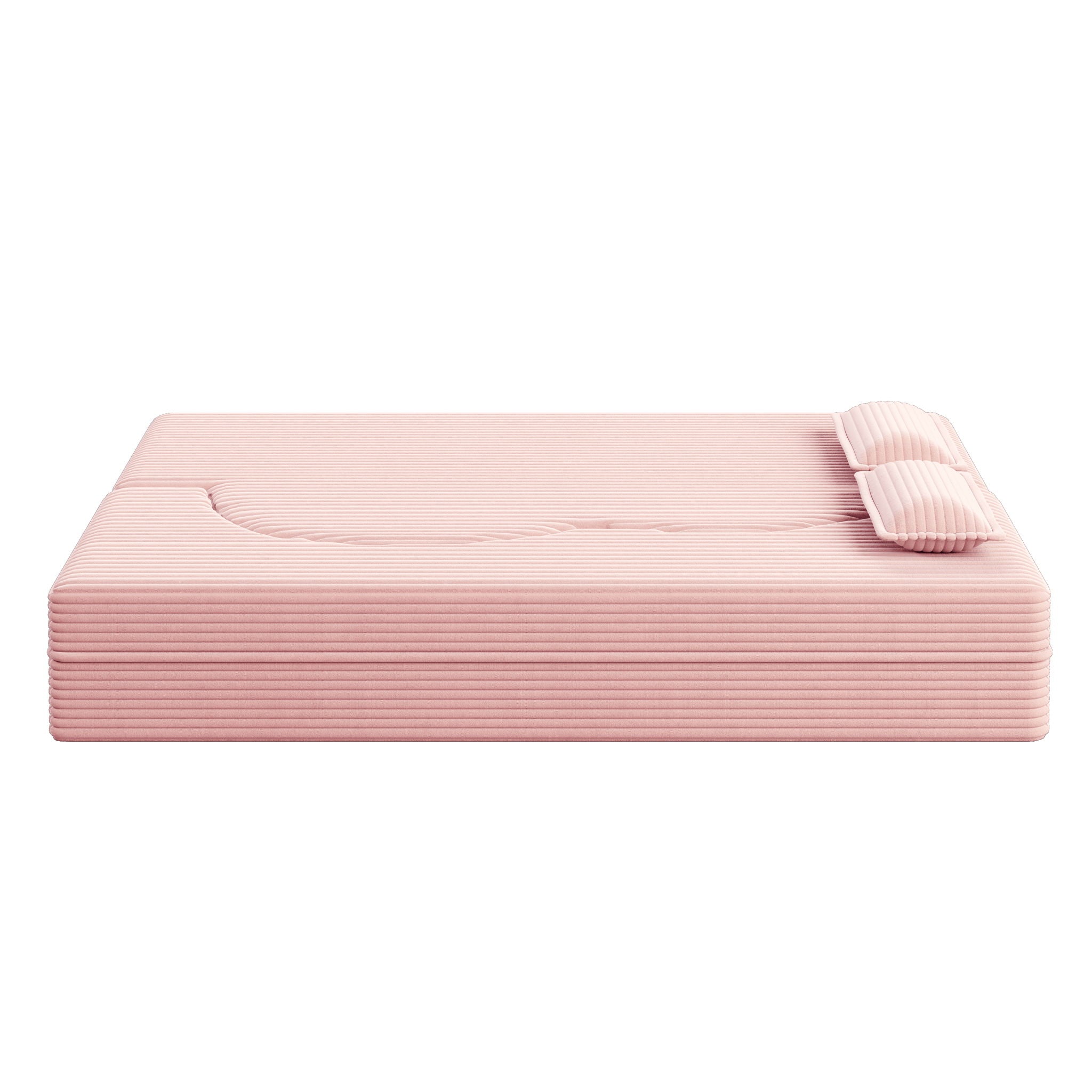 Convertible Foam-Filled Sleeper Sofa Bed With 2 Pillows