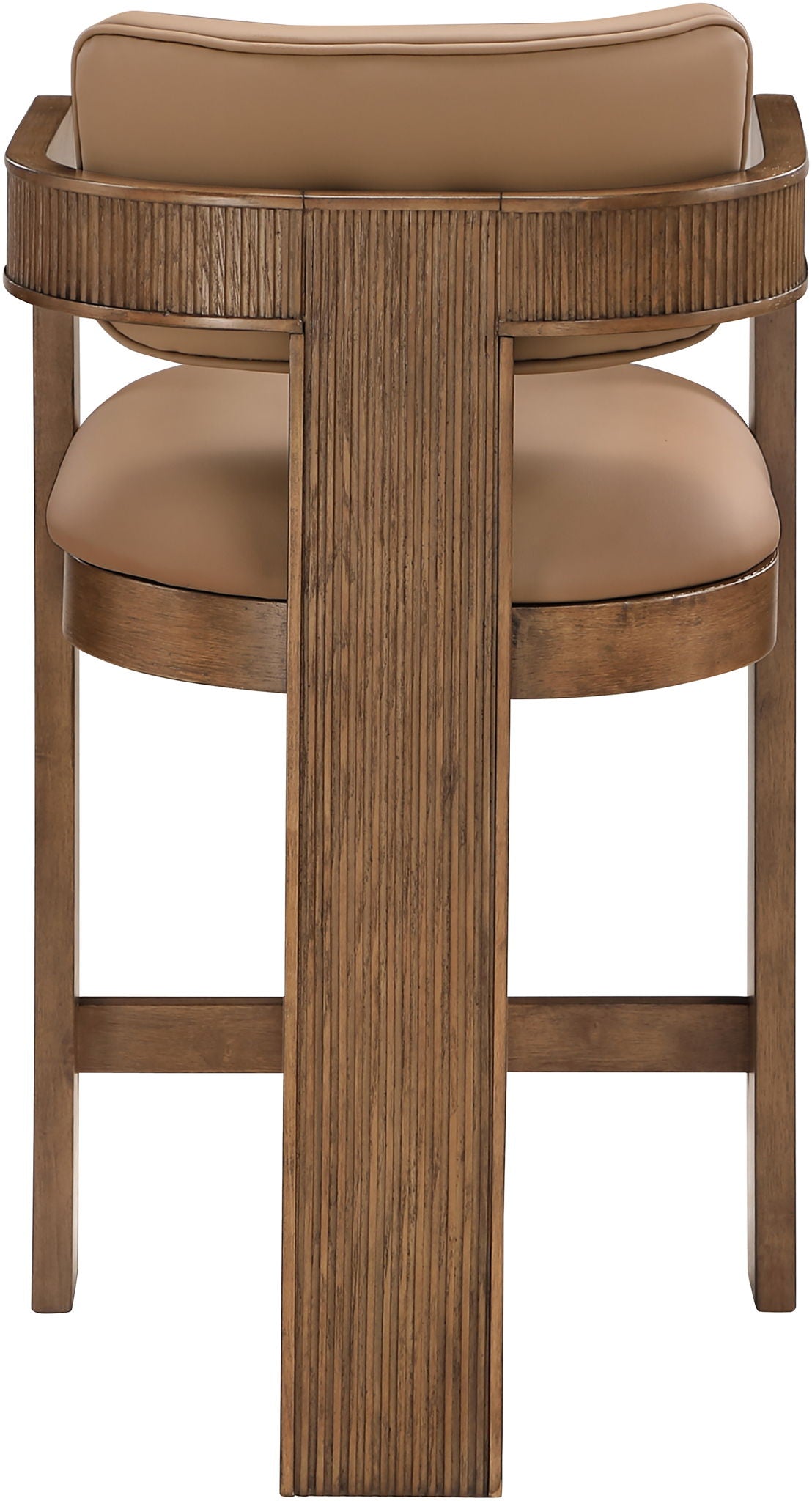 Sacha - Vegan Leather Upholstered Counter Stool With Brown Base