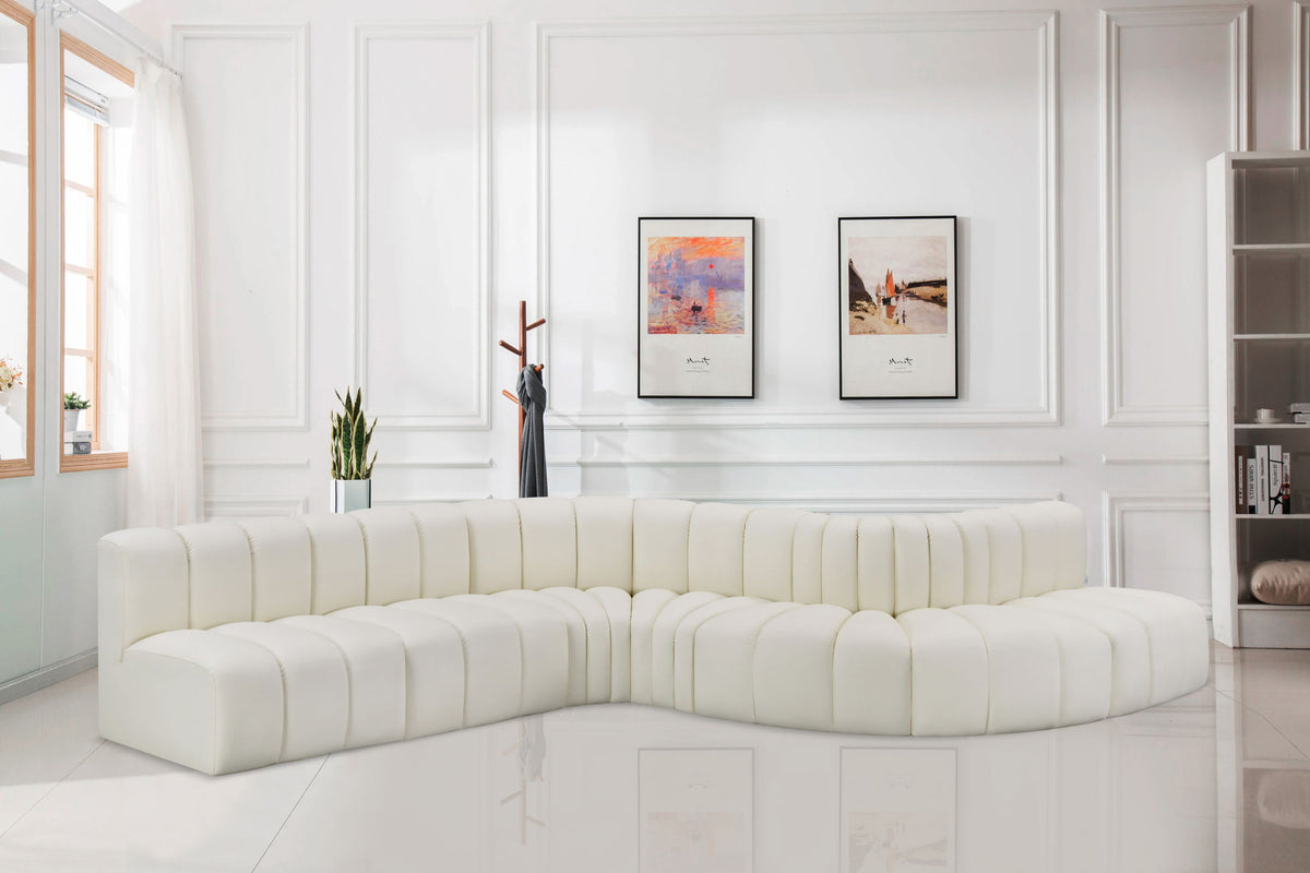 Arc - Faux Leather 7 Piece Modular Sofa