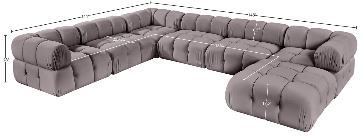 Orin - 7 Piece Modular Sectional (3 Modular Chairs, 3 Corner Chairs & Ottoman)