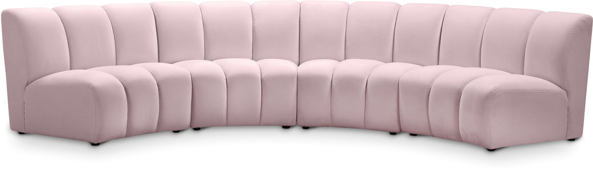 Infinity - 4 Piece Velvet Modular Sectional