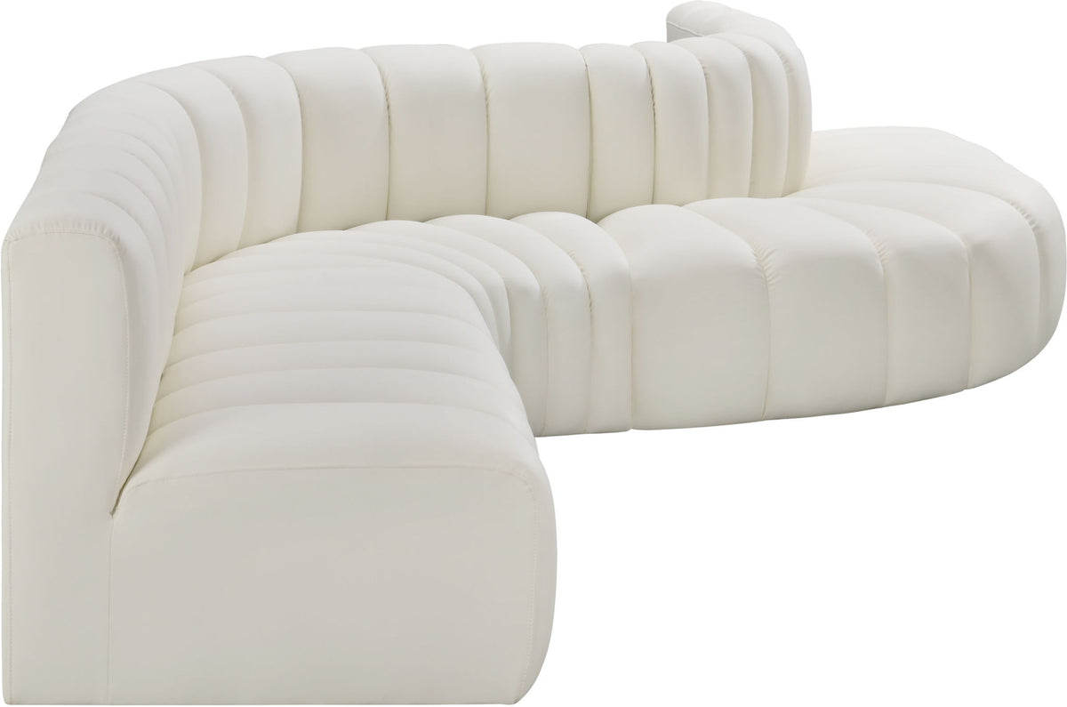 Arc - Faux Leather 7 Piece Modular Sofa