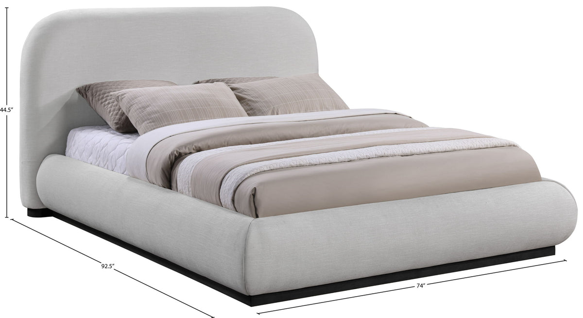 Vaughn - Chenille Bed With Black Base