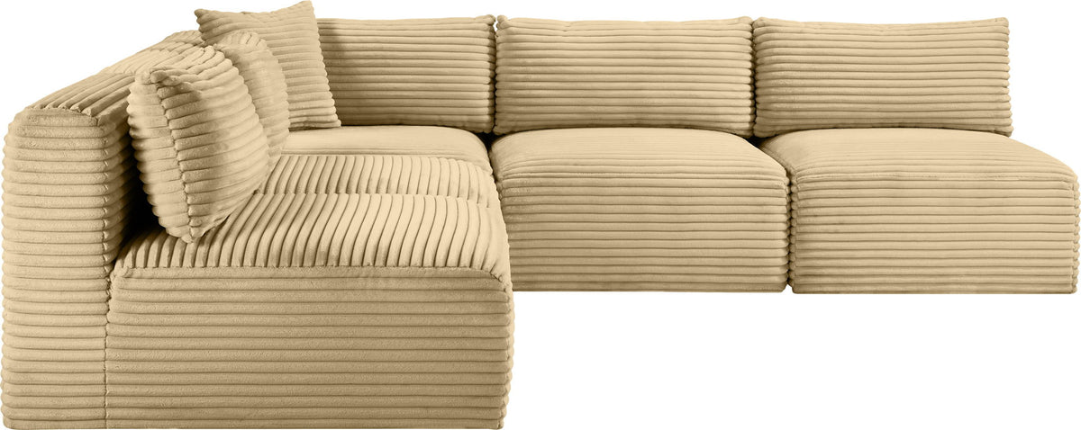 Shaggy - 5 Piece Modular Corner Armless Sectional