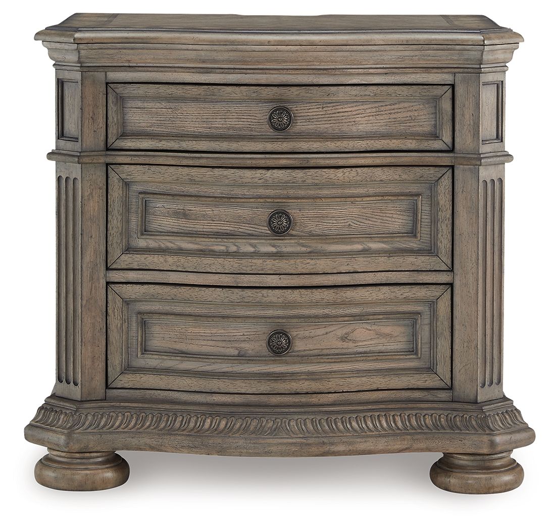 Ardenfield - Three Drawer Night Stand - Light Brown