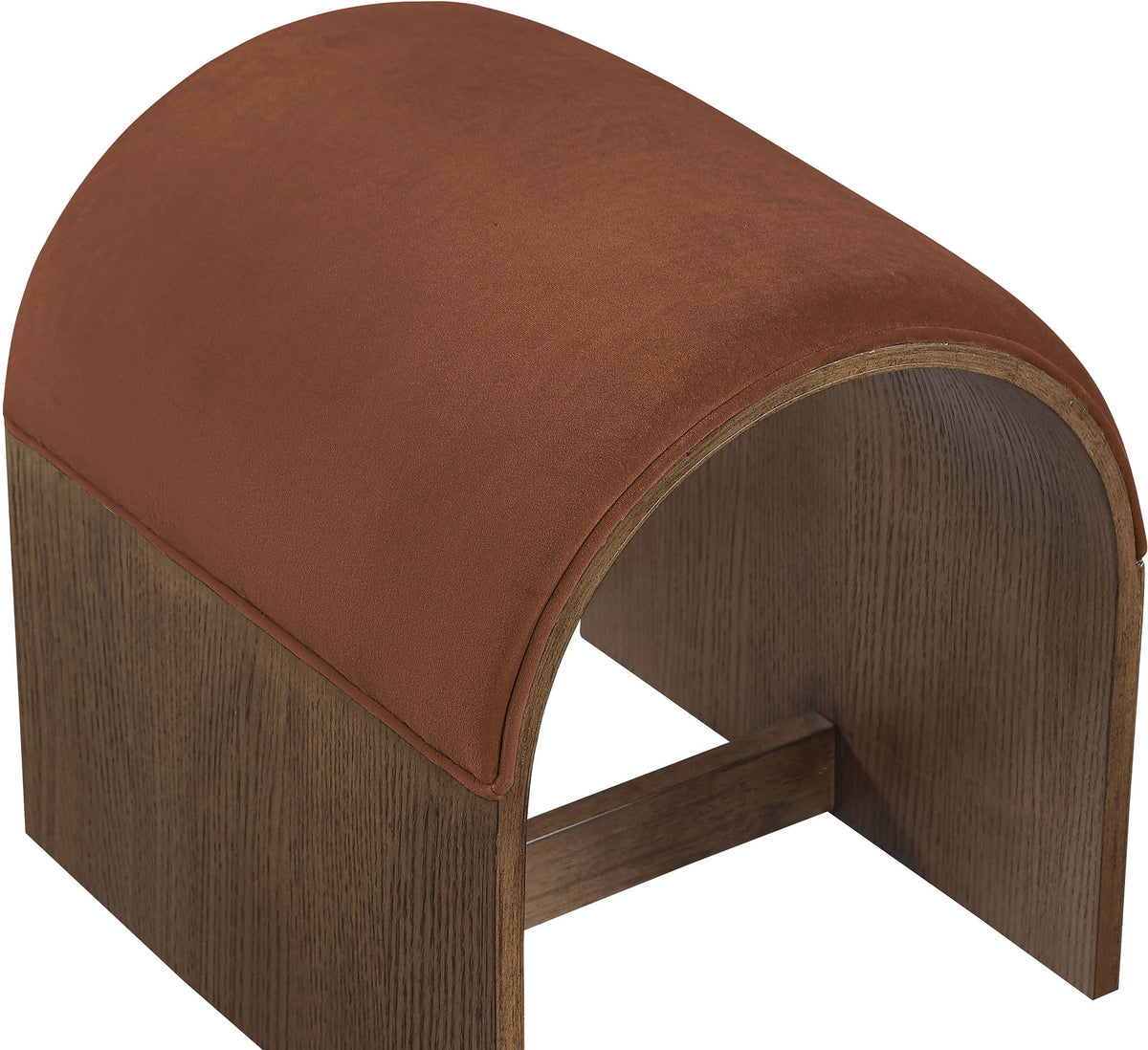 Sable - Velvet Performance Fabric Upholstered Bench