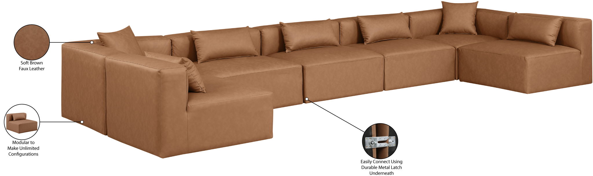 Cube - 7 Piece Modular U-Shaped Sectional