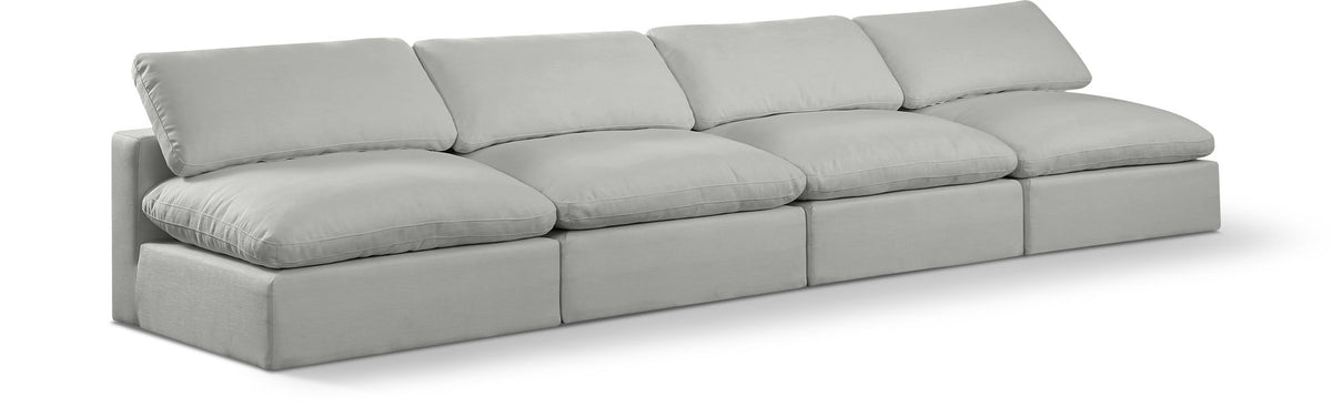 Comfy - Linen Modular Armless Sofa 4 Seats