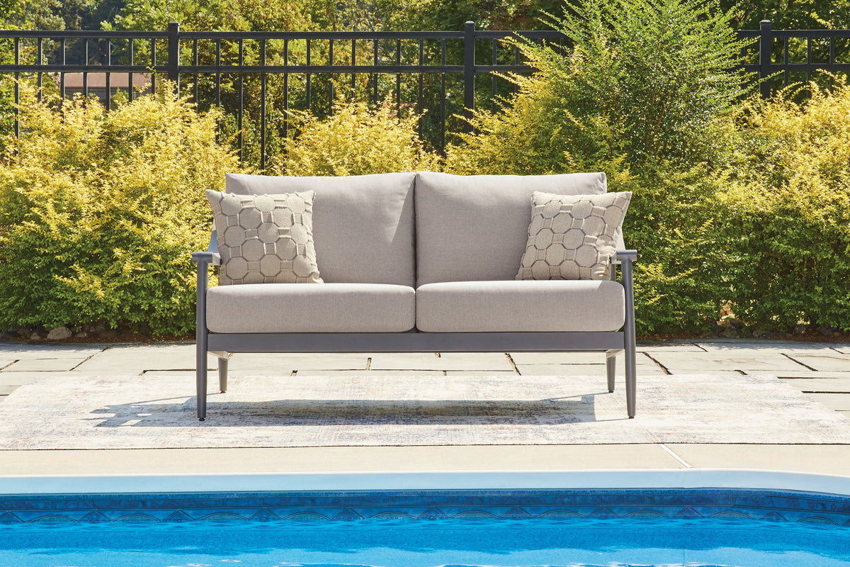 Ocean Beach - Loveseat With Cushion - Gray
