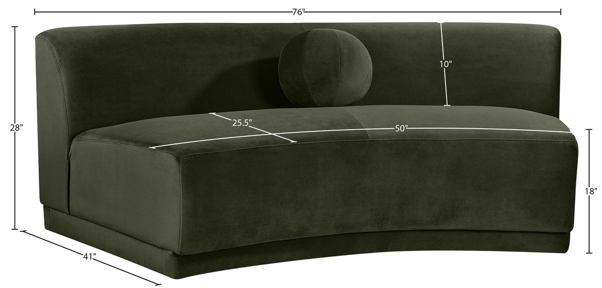 Avra - Velvet Performance Fabric Upholstered Armless Sofa