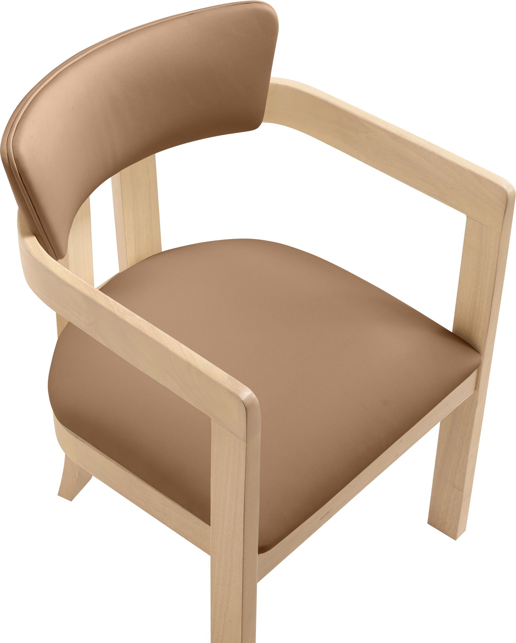 Lavrin - Vegan Leather Dining Arm Chair (Set of 2) - Natural Base