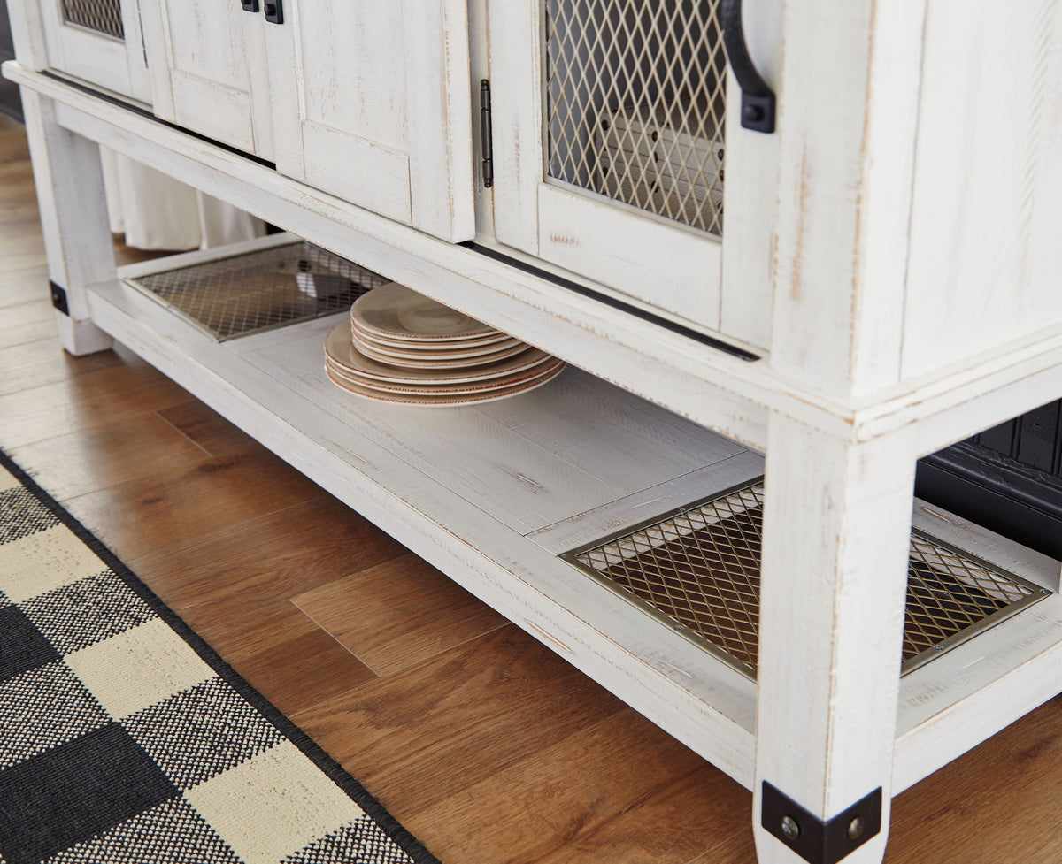 Valebeck - Dining Room Server - White / Brown