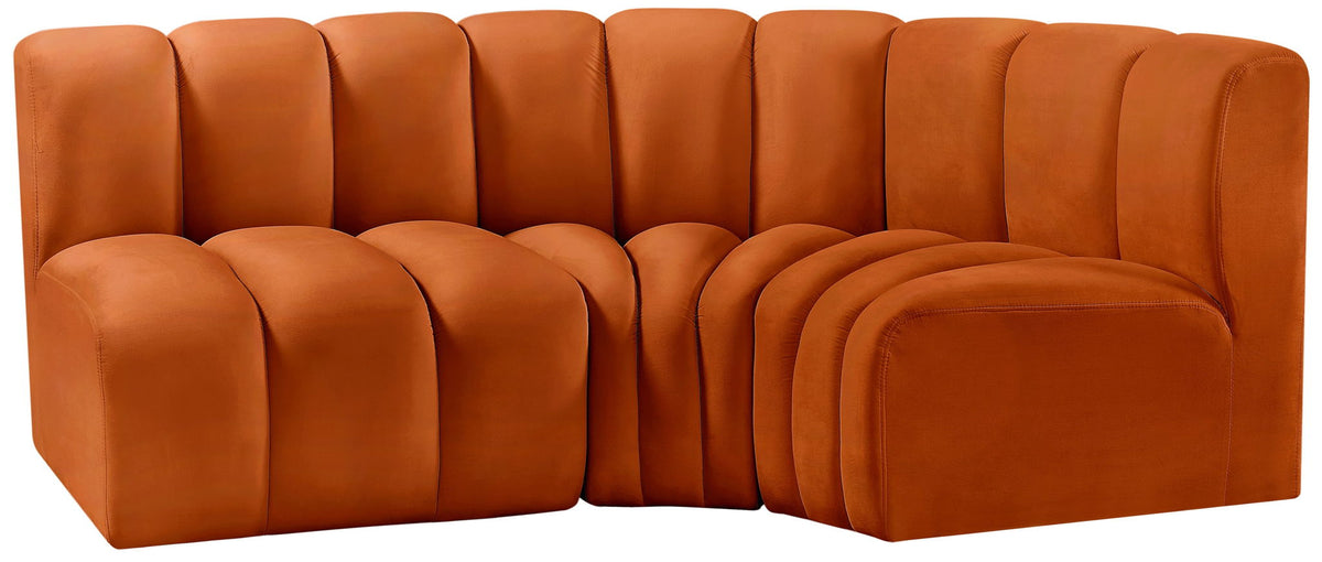 Arc - Velvet 3 Piece Sofa