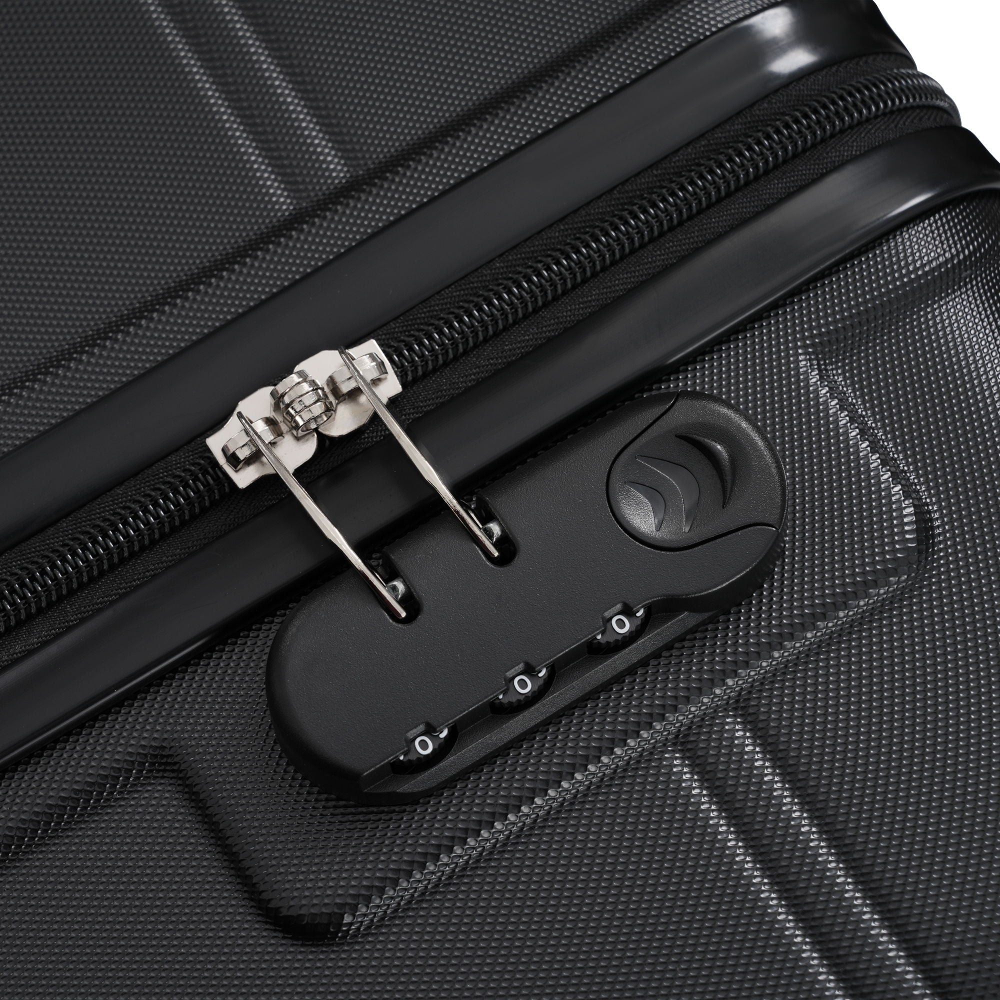 6 Piece Lightweight Hardshell Luggage Set With Double Spinner Wheels, Password Lock