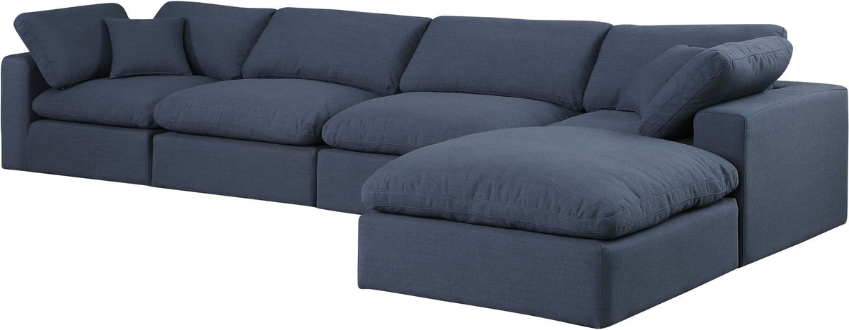 Comfy - 5 Piece Linen Modular Sectional With Chaise
