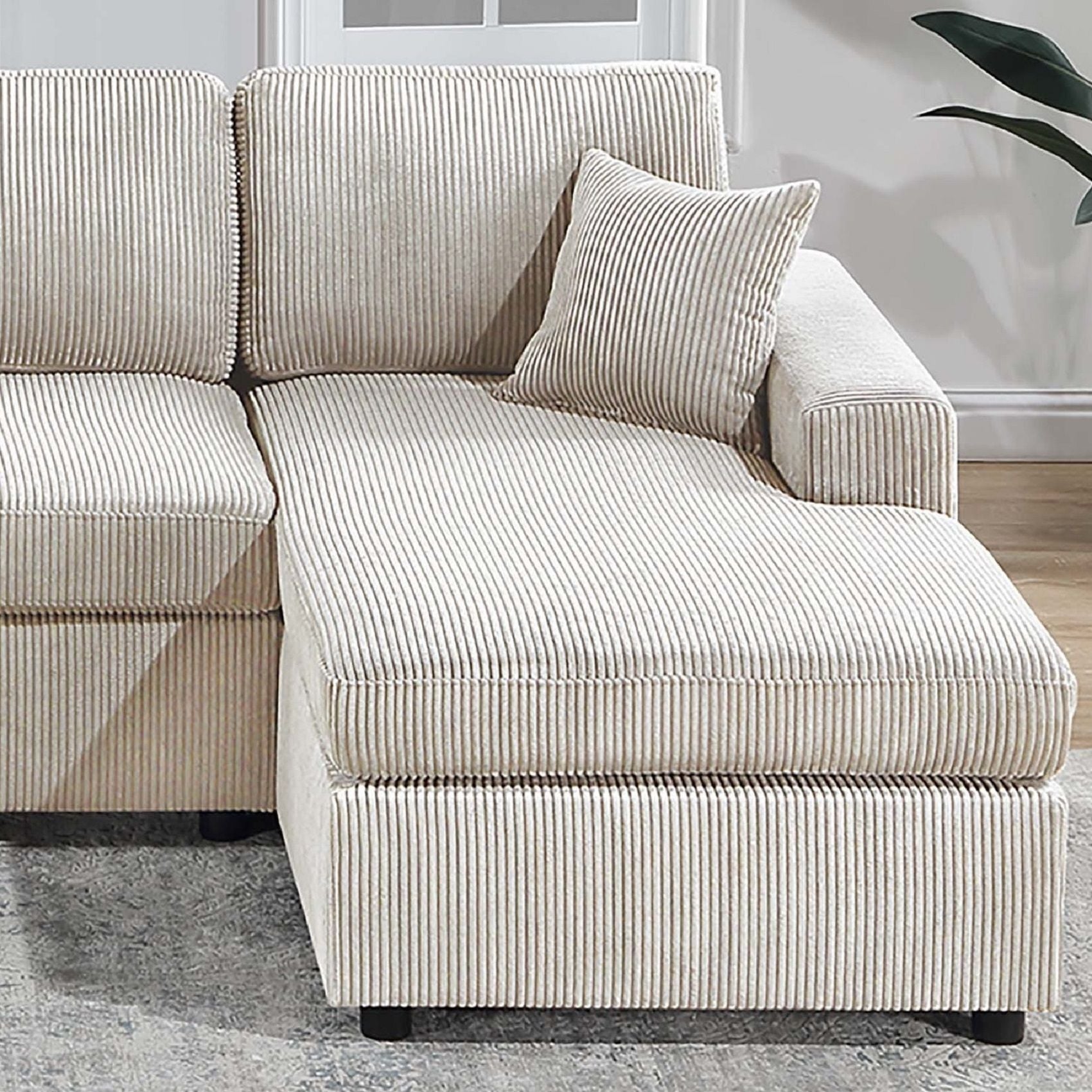 Modern Design Sectional Set With Right And Left Arm Chaise