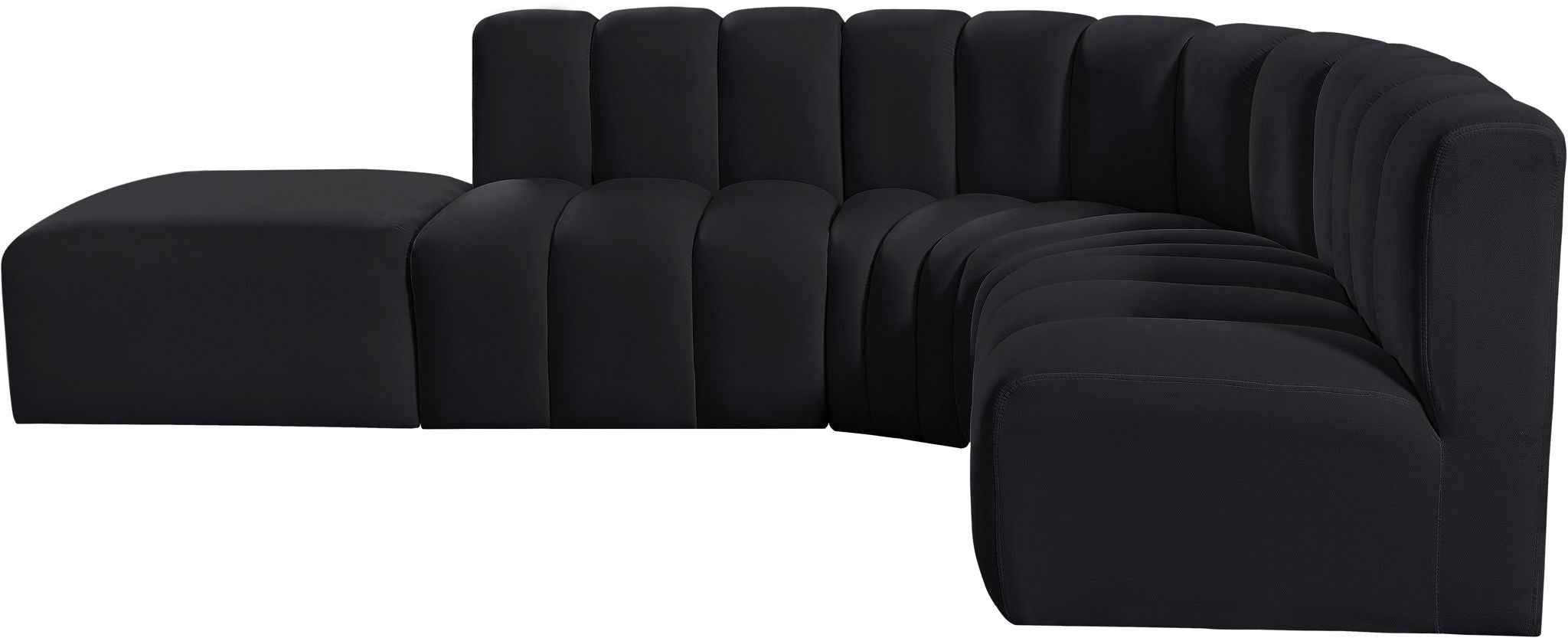 Arc - Velvet 5 Piece Corner Modular Sofa