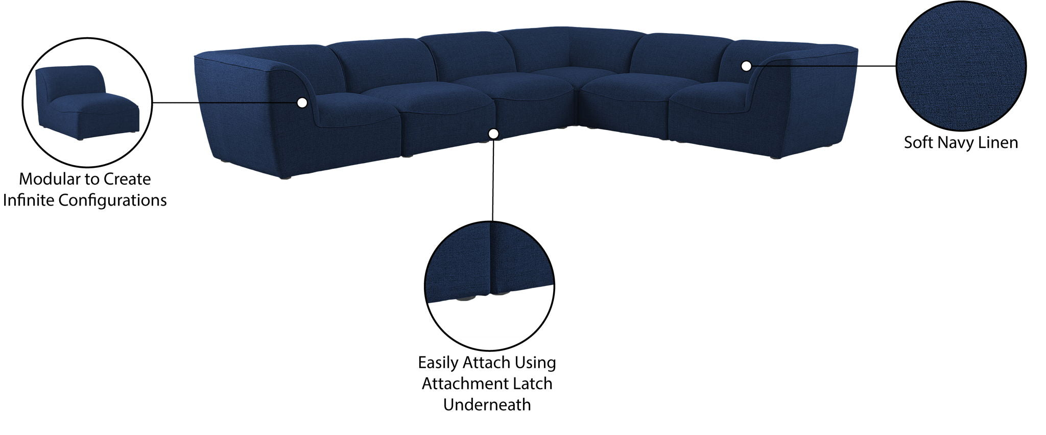 Miramar - 6 Piece Modular Sectional