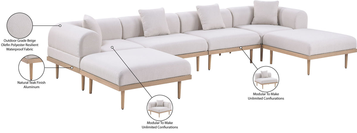 Laguna - 6 Piece 142" Outdoor Patio Modular Sectional