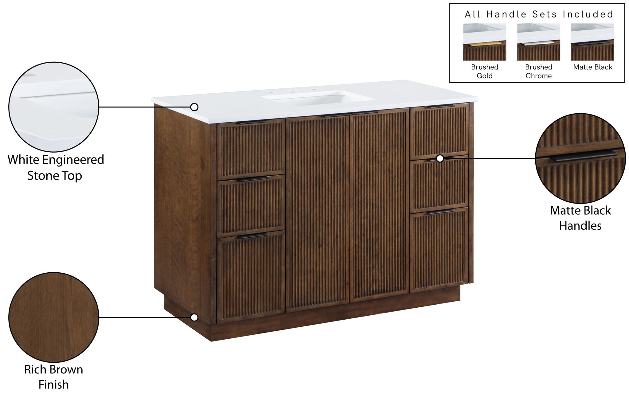Willard - Engineered Stone And Solid Wood Bathroom Vanity