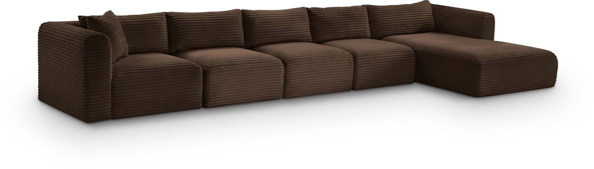 Shaggy - 5 Piece Modular Sectional With Chaise