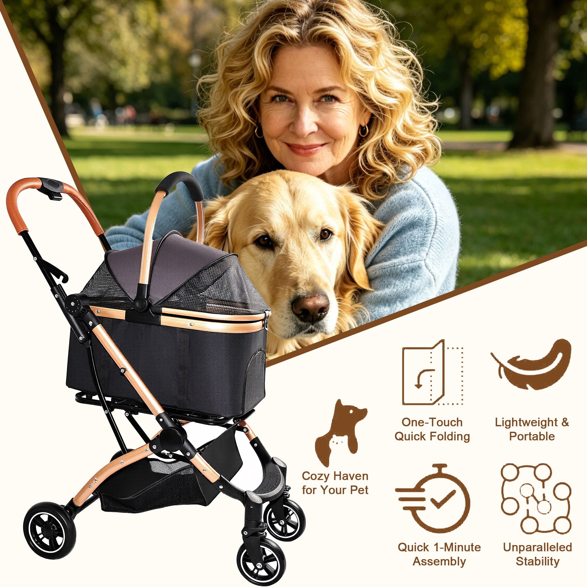Pet Stroller For Dogs And Cats