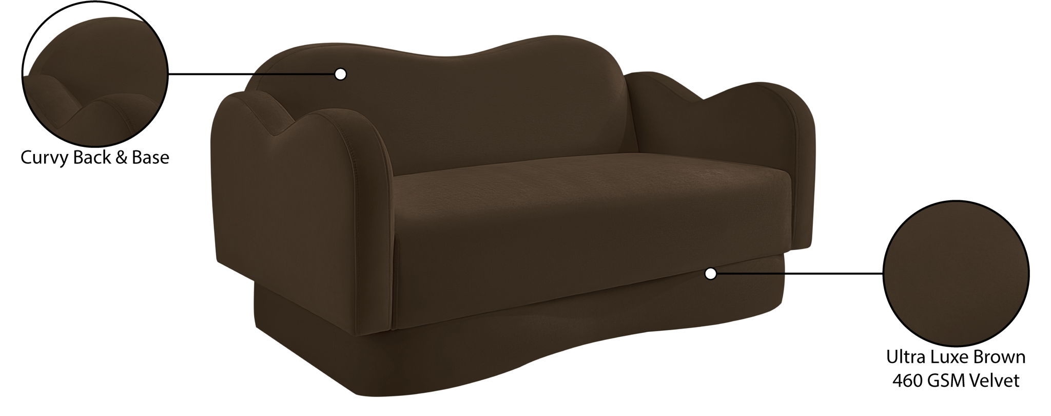 Bloom - Velvet Loveseat